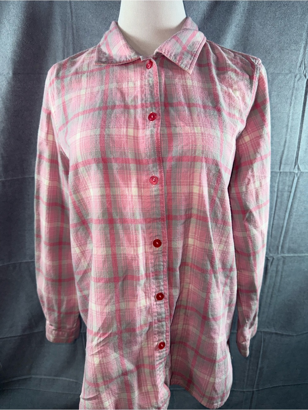 2933-Blair Pink Plaid Long-Sleeve Button-Down Shirt